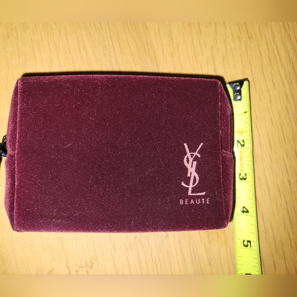 YSL Beaute Mini Cosmetics Case in Velvety Maroon - Picture 9 of 10